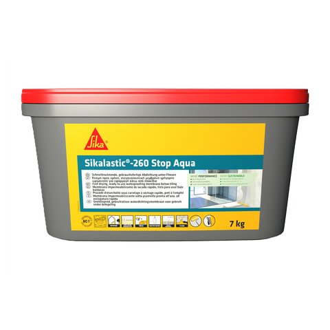 Швидкотверднуча рідка гідроізоляція Sikalastic-260 Stop Aqua,  (7 кг)