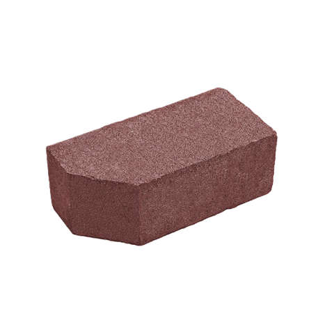 Цегла гладка зі скошеним кутом Silta Brick кольорова на сірому цементі  (190х70х90 мм)