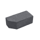 Цегла гладка зі скошеним кутом Silta Brick кольорова на сірому цементі  (190х70х90 мм)