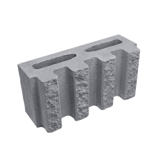 Блок декоративний канелюрний Silta Brick сірий