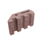 Блок декоративний канелюрний кутовий Silta Brick кольоровий на білому  цементі (390х190х140 мм)