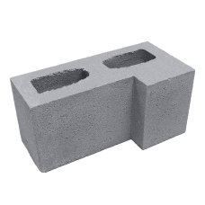 Блок гладкий кутовий Silta Brick сірий
