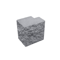 Напівблок декоративний повнотілий кутовий Silta Brick сірий