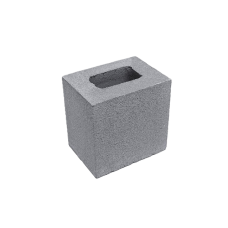 Напівблок гладкий  пустотілий Silta Brick сірий